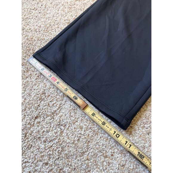 DKNY Y2LK Trrack Pants Womens Medium Black Logo Flare Hem City Athleisure - Picture 11 of 11